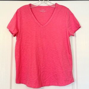 Vineyard Vines Pink Slub V-neck Tee Shirt Size S